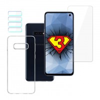 Samsung Galaxy S10e SET - 3mk HardGlass, 3mk Clear Case, 3mk Protection Lens