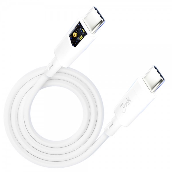 Аксесуари - 3mk Hyper Silicone Cable Type-C to Type-C 60W 3A