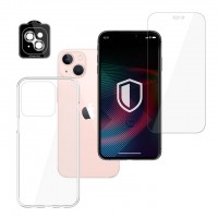 iPhone 14 Plus SET - 3mk HardGlass, 3mk Clear Case, 3mk Lens Protection Pro