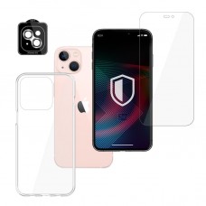 iPhone 14 Plus SET - 3mk HardGlass, 3mk Clear Case, 3mk Lens Protection Pro