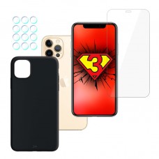 iPhone 12 Pro SET - 3mk FlexibleGlass, 3mk Matt Case, 3mk Protection Lens