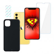 iPhone 11 SET - 3mk FlexibleGlass, 3mk Matt Case, 3mk Protection Lens