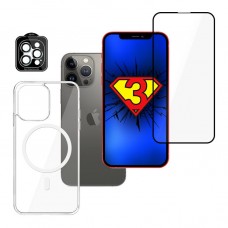 iPhone 13 Pro Max SET - 3mk HardGlass Max, 3mk Lens Protection Pro та 3mk MagCase