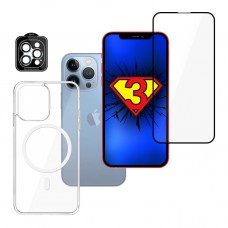 iPhone 13 Pro SET - 3mk HardGlass Max, 3mk Lens Protection Pro та 3mk MagCase