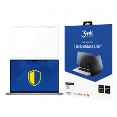 Неб'ється гібридне скло для MacBook Pro 16.2 inch, M1 / M2, 2021 / 2022, Retina - 3mk FlexibleGlass Lite