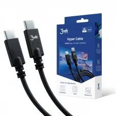 Аксесуари - 3mk Hyper Cable 4k60Hz 1m 100W C to C